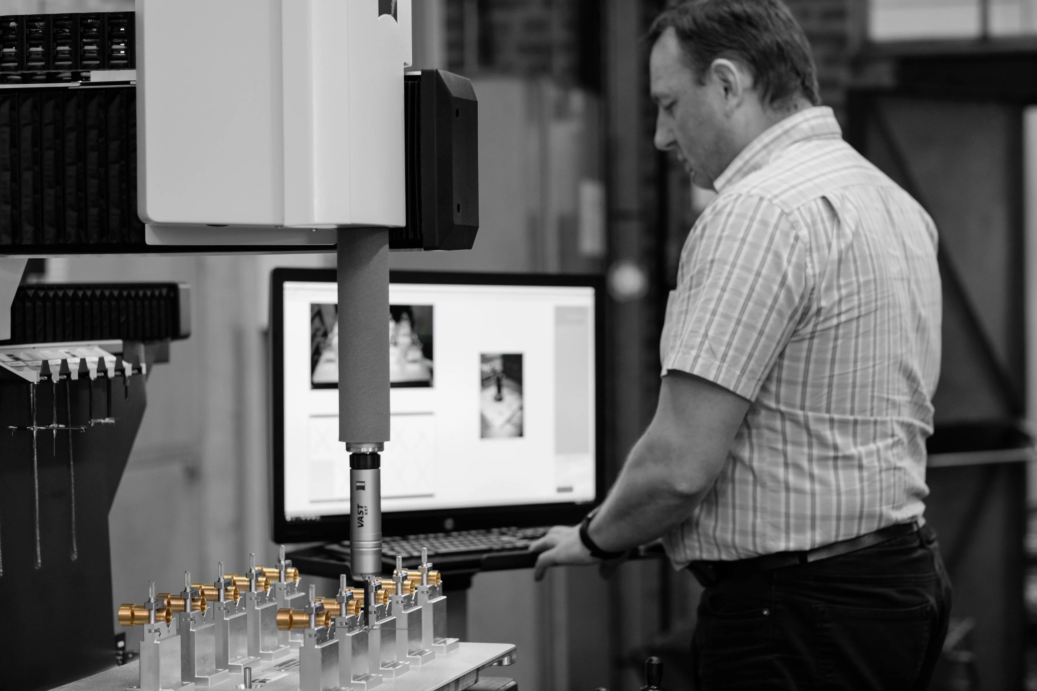 Contrôle qualité sur une machine de mesure tridimensionnelle