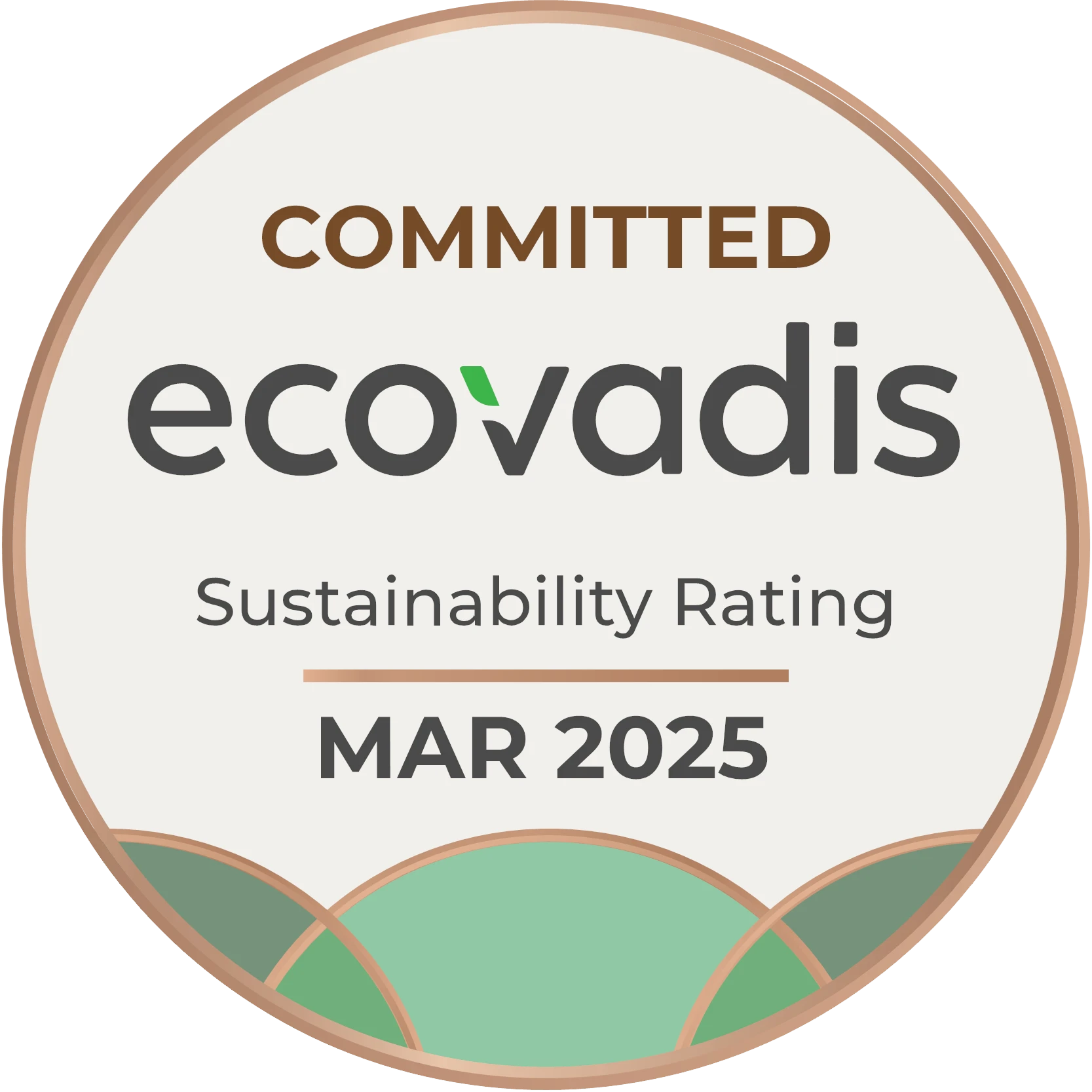 Badge EcoVadis Entreprise engagée RSE 2025