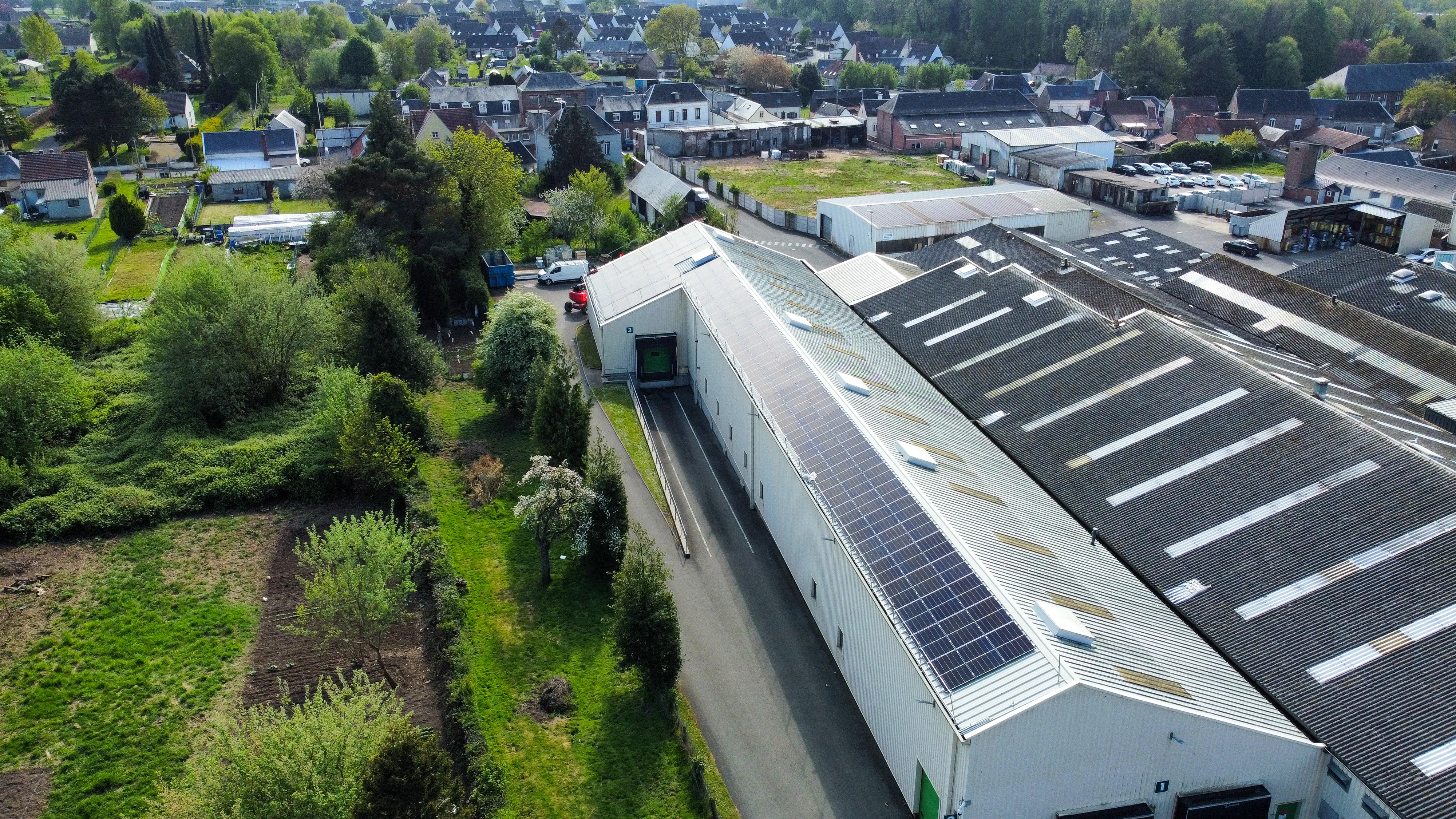 Vue aérienne du site industriel Boutté à Friville-Escarbotin
